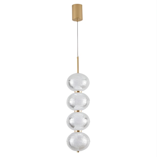 PENDENTE LED LUSE 3000K 28W 60CM OURO | NORDECOR 2796 PENDENTE LED LUSE 3000K 28W 60CM OURO | NORDECOR 2796