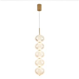 PENDENTE LED LUSE 3000K 35W 73CM OURO | NORDECOR 2797