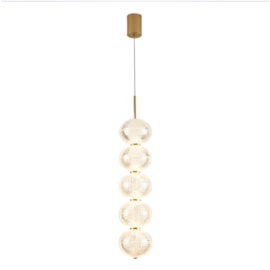 PENDENTE LED LUSE 3000K 35W 73CM OURO | NORDECOR 2797