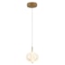 PENDENTE LED LUSE 3000K 7W 22CM OURO | NORDECOR 2794