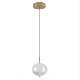 PENDENTE LED LUSE 3000K 7W 22CM OURO | NORDECOR 2794