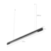 PENDENTE LED LYTA DIF LINEAR 4000K 40W BIVOLT 120X3,5X6CM ALUMÍNIO PRETO | NORDECOR 2677 PENDENTE LED LYTA DIF LINEAR 4000K 40W BIVOLT 120X3,5X6CM ALUMÍNIO PRETO | NORDECOR 2677