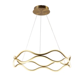 PENDENTE LED MATRE 3000K 36W BIVOLT Ø60CM ALUMÍNIO DOURADO | SKYLIGHT SKY-4009DO PENDENTE LED MATRE 3000K 36W BIVOLT Ø60CM ALUMÍNIO DOURADO | SKYLIGHT SKY-4009DO