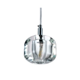 PENDENTE LED MICA 3000K 3W 10X11CM VIDRO E METAL TRANSPARENTE E NIQUEL | BELLA ILUMINAÇÃO MIC1PD01TR10 PENDENTE LED MICA 3000K 3W 10X11CM VIDRO E METAL TRANSPARENTE E NIQUEL | BELLA ILUMINAÇÃO MIC1PD01TR10