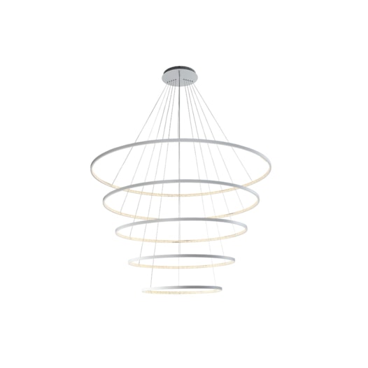 PENDENTE LED MILANO ALUMÍNIO E ACRÍLICO BRANCO 157W 3000K | HEVVY 1225 SL-0515/H5 WH PENDENTE LED MILANO ALUMÍNIO E ACRÍLICO BRANCO 157W 3000K | HEVVY 1225 SL-0515/H5 WH