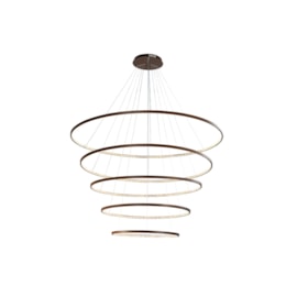 PENDENTE LED MILANO ALUMÍNIO E ACRÍLICO CAFÉ 157W 3000K | HEVVY 1226 SL-0515/H5 COFFEE