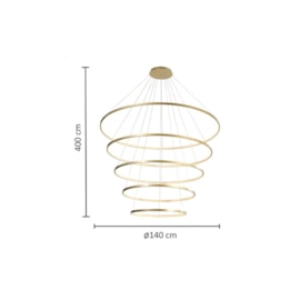 PENDENTE LED MILANO ALUMÍNIO E ACRÍLICO DOURADO 157W 3000K | HEVVY 1227 SL-0515/H5 PENDENTE LED MILANO ALUMÍNIO E ACRÍLICO DOURADO 157W 3000K | HEVVY 1227 SL-0515/H5