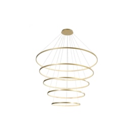 PENDENTE LED MILANO ALUMÍNIO E ACRÍLICO DOURADO 157W 3000K | HEVVY 1227 SL-0515/H5