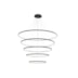 PENDENTE LED MILANO ALUMÍNIO E ACRÍLICO PRETO 157W  3000K | HEVVY 1224 SL-0515/H5 BK