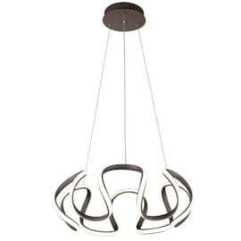 PENDENTE LED MISA 3000K 62W BIVOLT Ø55X25CM ALUMÍNIO MARROM | NORDECOR 2086