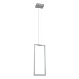 PENDENTE LED MONTAGGIO RETANGULAR 2700K 32W BIVOLT 58,2X24,2CM METAL E ACRÍLICO BRANCO | +LUZ PE-101/32.27BF