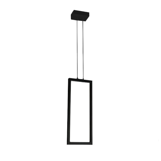 PENDENTE LED MONTAGGIO RETANGULAR 2700K 32W BIVOLT 58,2X24,2CM METAL E ACRÍLICO PRETO | +LUZ PE-101/32.27PF