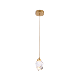 PENDENTE LED MYA 3000K 3W BIVOLT Ø10X14CM VIDRO E ALUMÍNIO DOURADO | NORDECOR 2411 PENDENTE LED MYA 3000K 3W BIVOLT Ø10X14CM VIDRO E ALUMÍNIO DOURADO | NORDECOR 2411