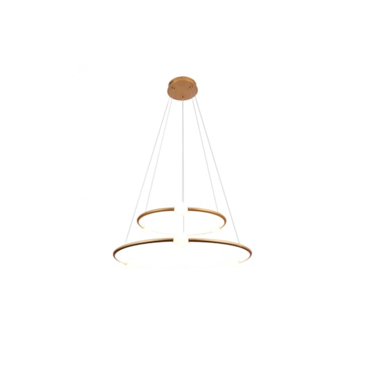 PENDENTE LED NÉBULA METAL E VIDRO DOURADO E BRANCO 80W 3000K | BELLA ILUMINAÇÃO DW005LG