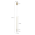 PENDENTE LED NIMA 3000K 3W BIVOLT 50XØ2,5CM METAL DOURADO FOSCO | NORDECOR 2679