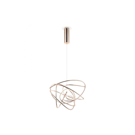 PENDENTE LED NINHO 3000K 24W BIVOLT Ø41CM METAL E SILICONE ROSE GOLD | BELLA ILUMINAÇÃO WD017M PENDENTE LED NINHO 3000K 24W BIVOLT Ø41CM METAL E SILICONE ROSE GOLD | BELLA ILUMINAÇÃO WD017M
