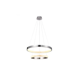 PENDENTE LED OCA ANEL REDONDO DUPLO 3000K 54W BIVOLT METAL E ACRÍLICO NÍQUEL E TRANSPARENTE | BELLA ILUMINAÇÃO GD002NK PENDENTE LED OCA ANEL REDONDO DUPLO 3000K 54W BIVOLT METAL E ACRÍLICO NÍQUEL E TRANSPARENTE | BELLA ILUMINAÇÃO GD002NK