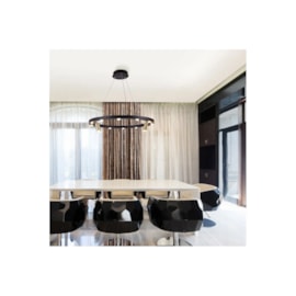 PENDENTE LED OCCHIO REDONDO 3000K 48W BIVOLT Ø65X10CM METAL DOURADO E PRETO | BELLA ILUMINAÇÃO JJ014 PENDENTE LED OCCHIO REDONDO 3000K 48W BIVOLT Ø65X10CM METAL DOURADO E PRETO | BELLA ILUMINAÇÃO JJ014