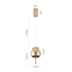 PENDENTE LED OLIWA 3000K OURO CHAMPAGNE | NORDECOR 2807 PENDENTE LED OLIWA 3000K OURO CHAMPAGNE | NORDECOR 2807