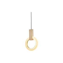 PENDENTE LED OLSON ACRÍLICO METAL E MADEIRA 6W 3000K | HEVVY 1073 SL-5911S/H1