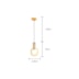 PENDENTE LED OLSON ACRÍLICO METAL E MADEIRA 6W 3000K | HEVVY 1073 SL-5911S/H1