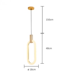 PENDENTE LED OLSON ACRÍLICO METAL E MADEIRA 9W 3000K | HEVVY 1111 SL-5912S/H1 PENDENTE LED OLSON ACRÍLICO METAL E MADEIRA 9W 3000K | HEVVY 1111 SL-5912S/H1