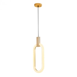 PENDENTE LED OLSON ACRÍLICO METAL E MADEIRA 9W 3000K | HEVVY 1111 SL-5912S/H1 PENDENTE LED OLSON ACRÍLICO METAL E MADEIRA 9W 3000K | HEVVY 1111 SL-5912S/H1