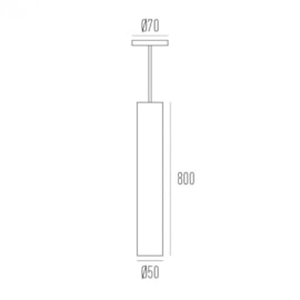 PENDENTE LED ORION MINI CILÍNDRICO BIVOLT IRC>80 6W 2700K | INTERLIGHT 6138-S