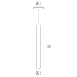 PENDENTE LED ORION NANO CILÍNDRICO BIVOLT IRC>80 3W 2700K | INTERLIGHT 6125-S