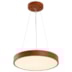 PENDENTE LED ORIS REDONDO 3000K 24W BIVOLT Ø40X5CM METAL E ACRÍLICO IMBUIA | NORDECOR 2454