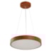 PENDENTE LED ORIS REDONDO 3000K 24W BIVOLT Ø40X5CM METAL E ACRÍLICO IMBUIA | NORDECOR 2454