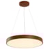 PENDENTE LED ORIS REDONDO 3000K 36W BIVOLT Ø60X5CM METAL E ACRÍLICO IMBUIA | NORDECOR 2455