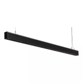 PENDENTE LED PIACE LINEAR 3000K 30W BIVOLT 120CM ABS PRETO | SL ILUMINAÇÃO 2091-400