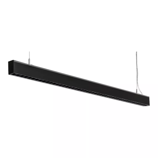 PENDENTE LED PIACE LINEAR 3000K 30W BIVOLT 120CM ABS PRETO | SL ILUMINAÇÃO 2091-400