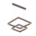 PENDENTE LED QUADRADO DUPLO 3000K 80W BIVOLT 60X60CM METAL E ACRÍLICO MARROM | SINDORA ILUMINAÇÃO DCD01160 PENDENTE LED QUADRADO DUPLO 3000K 80W BIVOLT 60X60CM METAL E ACRÍLICO MARROM | SINDORA ILUMINAÇÃO DCD01160