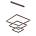 PENDENTE LED QUADRADO TRIPLO 3000K 144W BIVOLT 80X80CM METAL E ACRÍLICO MARROM | SINDORA ILUMINAÇÃO DCD01162 PENDENTE LED QUADRADO TRIPLO 3000K 144W BIVOLT 80X80CM METAL E ACRÍLICO MARROM | SINDORA ILUMINAÇÃO DCD01162