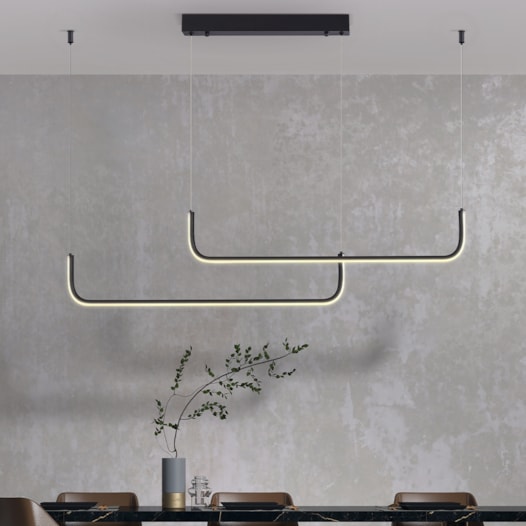 PENDENTE LED RACKER 3000K 30W BIVOLT Ø120CM METAL PRETO | +LUZ PE-170/30.120PF PENDENTE LED RACKER 3000K 30W BIVOLT Ø120CM METAL PRETO | +LUZ PE-170/30.120PF