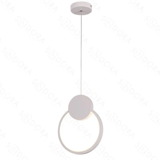 PENDENTE LED REDONDO 3000K 12W BIVOLT Ø20X26CM METAL BRANCO | SINDORA ILUMINAÇÃO DCD03097 PENDENTE LED REDONDO 3000K 12W BIVOLT Ø20X26CM METAL BRANCO | SINDORA ILUMINAÇÃO DCD03097