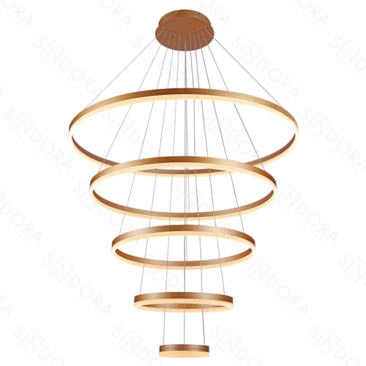 PENDENTE LED REDONDO 3000K 188W BIVOLT Ø100CM METAL DOURADO | SINDORA ILUMINAÇÃO DCD03091 PENDENTE LED REDONDO 3000K 188W BIVOLT Ø100CM METAL DOURADO | SINDORA ILUMINAÇÃO DCD03091