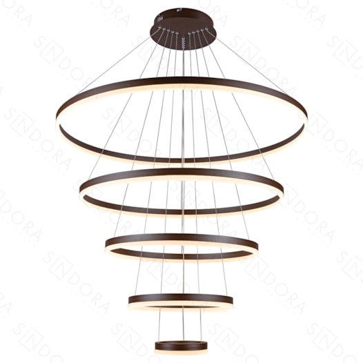 PENDENTE LED REDONDO 3000K 188W BIVOLT Ø100CM METAL MARROM | SINDORA ILUMINAÇÃO DCD03092 PENDENTE LED REDONDO 3000K 188W BIVOLT Ø100CM METAL MARROM | SINDORA ILUMINAÇÃO DCD03092