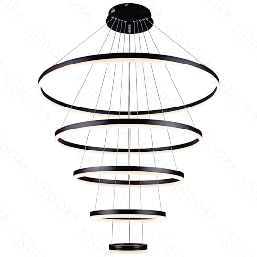 PENDENTE LED REDONDO 3000K 188W BIVOLT Ø100CM METAL PRETO | SINDORA ILUMINAÇÃO DCD03093 PENDENTE LED REDONDO 3000K 188W BIVOLT Ø100CM METAL PRETO | SINDORA ILUMINAÇÃO DCD03093