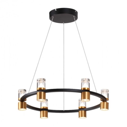 PENDENTE LED REDONDO 3000K 36W BIVOLT Ø60CM ALUMÍNIO E ACRÍLICO DOURADO E PRETO | SINDORA ILUMINAÇÃO DCD01194 PENDENTE LED REDONDO 3000K 36W BIVOLT Ø60CM ALUMÍNIO E ACRÍLICO DOURADO E PRETO | SINDORA ILUMINAÇÃO DCD01194