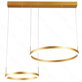 PENDENTE LED REDONDO 3000K 63W BIVOLT Ø60CM METAL DOURADO | SINDORA ILUMINAÇÃO DCD03107 PENDENTE LED REDONDO 3000K 63W BIVOLT Ø60CM METAL DOURADO | SINDORA ILUMINAÇÃO DCD03107