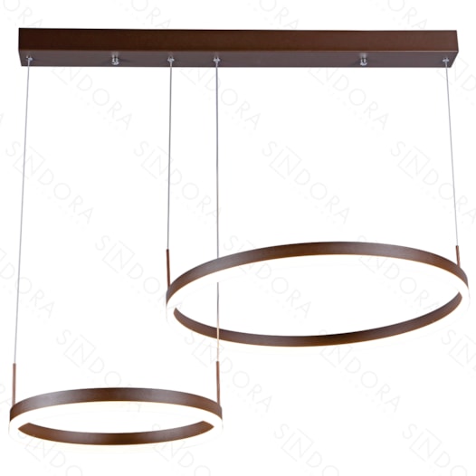 PENDENTE LED REDONDO 3000K 63W BIVOLT Ø60CM METAL MARROM | SINDORA ILUMINAÇÃO DCD03108 PENDENTE LED REDONDO 3000K 63W BIVOLT Ø60CM METAL MARROM | SINDORA ILUMINAÇÃO DCD03108