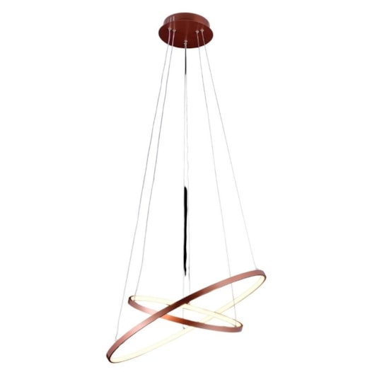 PENDENTE LED REDONDO DUPLO 3000K 45W BIVOLT Ø60CM METAL E SILICONE ROSÊ | SINDORA ILUMINAÇÃO DCD015003 PENDENTE LED REDONDO DUPLO 3000K 45W BIVOLT Ø60CM METAL E SILICONE ROSÊ | SINDORA ILUMINAÇÃO DCD015003