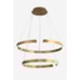 PENDENTE LED REDONDO DUPLO 3000K 80W BIVOLT Ø66CM ALUMÍNIO E ACRÍLICO DOURADO FOSCO | SINDORA ILUMINAÇÃO DCD01612 PENDENTE LED REDONDO DUPLO 3000K 80W BIVOLT Ø66CM ALUMÍNIO E ACRÍLICO DOURADO FOSCO | SINDORA ILUMINAÇÃO DCD01612