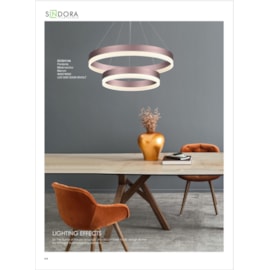 PENDENTE LED REDONDO DUPLO 3000K 90W BIVOLT Ø60CM ALUMÍNIO E ACRÍLICO MARROM | SINDORA ILUMINAÇÃO DCD01144 PENDENTE LED REDONDO DUPLO 3000K 90W BIVOLT Ø60CM ALUMÍNIO E ACRÍLICO MARROM | SINDORA ILUMINAÇÃO DCD01144