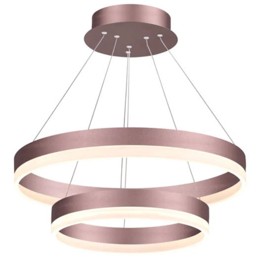 PENDENTE LED REDONDO DUPLO 3000K 90W BIVOLT Ø60CM ALUMÍNIO E ACRÍLICO MARROM | SINDORA ILUMINAÇÃO DCD01178 PENDENTE LED REDONDO DUPLO 3000K 90W BIVOLT Ø60CM ALUMÍNIO E ACRÍLICO MARROM | SINDORA ILUMINAÇÃO DCD01178