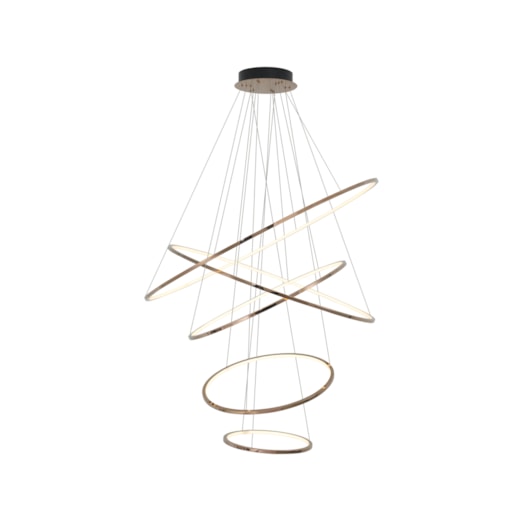 PENDENTE LED REDONDO QUÍNTUPLO 3000K 123W BIVOLT Ø120CM INOX E SILICONE ROSÊ | SINDORA ILUMINAÇÃO DCD01257 PENDENTE LED REDONDO QUÍNTUPLO 3000K 123W BIVOLT Ø120CM INOX E SILICONE ROSÊ | SINDORA ILUMINAÇÃO DCD01257