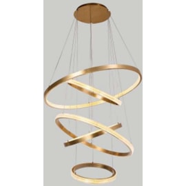 PENDENTE LED REDONDO QUÍNTUPLO 3000K 140W BIVOLT Ø100CM ALUMÍNIO E ACRÍLICO DOURADO FOSCO | SINDORA ILUMINAÇÃO DCD015052 PENDENTE LED REDONDO QUÍNTUPLO 3000K 140W BIVOLT Ø100CM ALUMÍNIO E ACRÍLICO DOURADO FOSCO | SINDORA ILUMINAÇÃO DCD015052